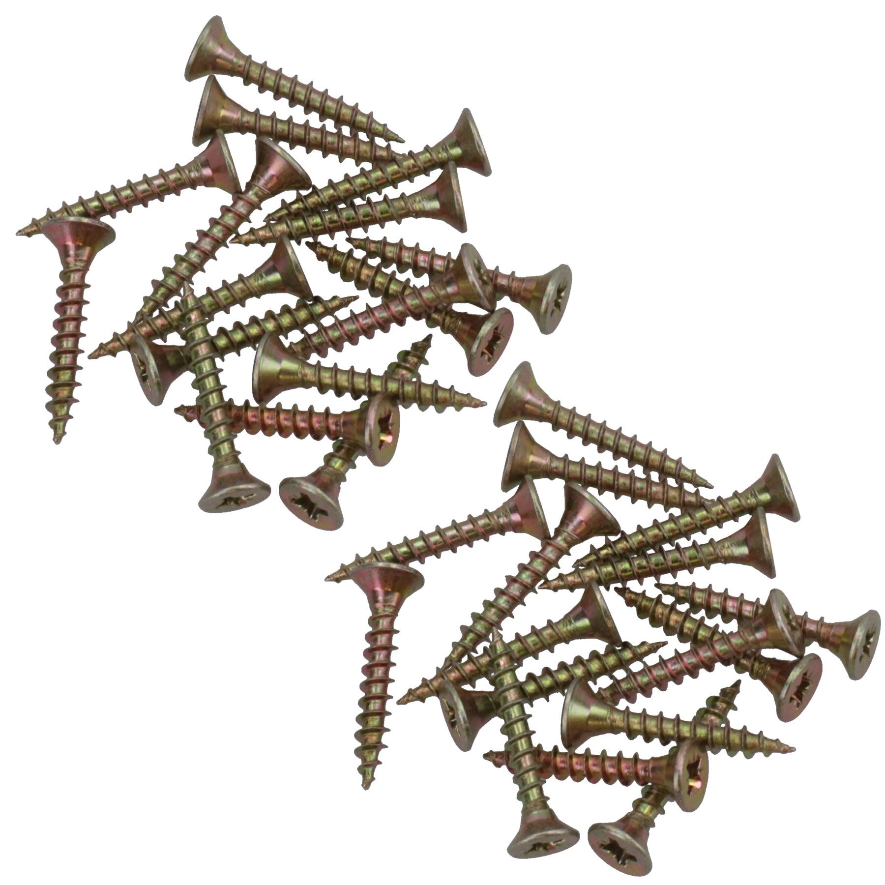 4mm x 25mm Countersunk Wood Chipboard Screw Fasteners PZ2 Drive