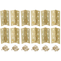 4” (100mm) Brass Plated Steel Door Cabinet Closet Gate Hinges Butt Hinge