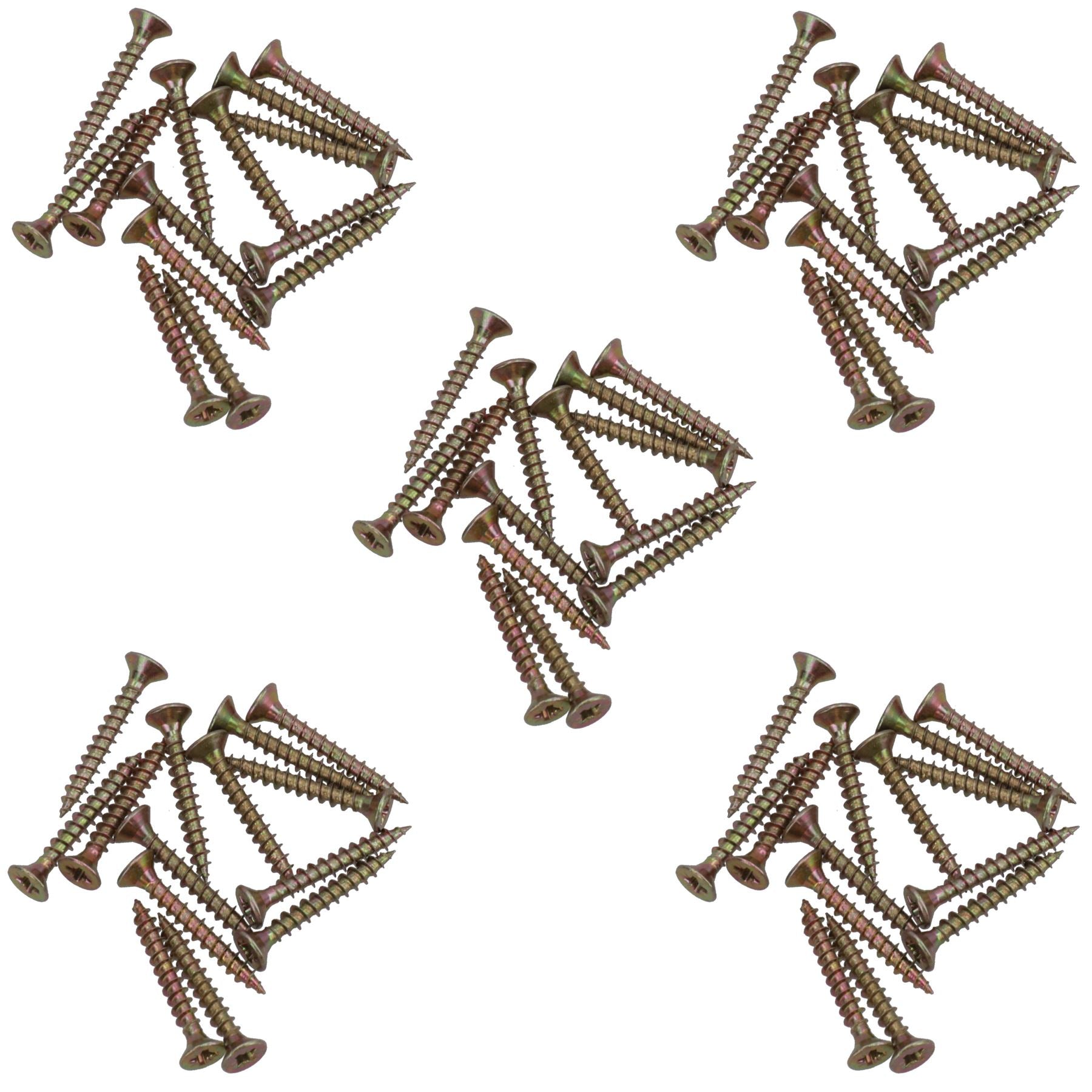 4mm x 30mm Countersunk Wood Chipboard Screw Fasteners PZ2 Drive