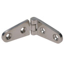 Polished Door Strap Hinge Stainless Steel 27mm x 103mm 316 Marine Cabin