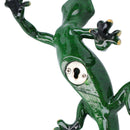 Green Gecko Lizard Resin Wall Shed Sculpture Statue Ornament House Full Set