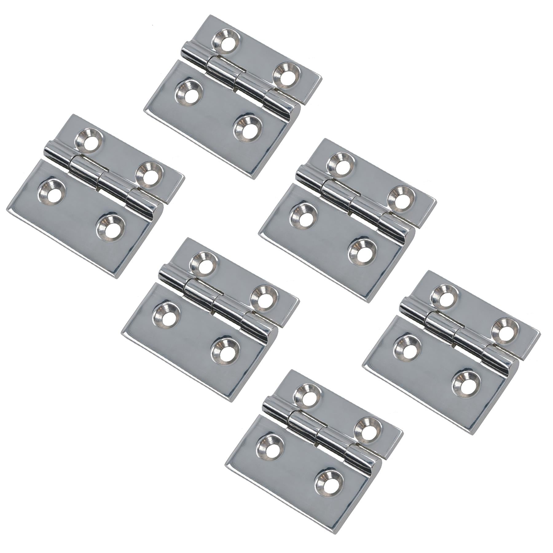 Polished Door Hinge Stainless Steel 61mm x 51mm 316 Marine Cabin Hatch
