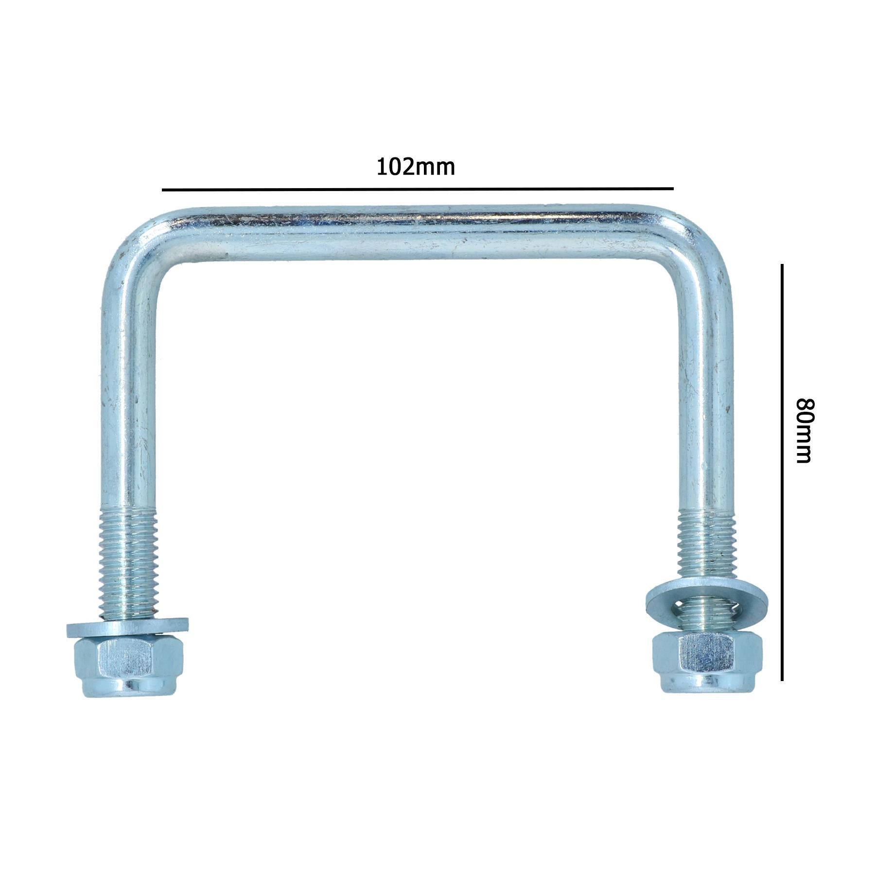 M12 U-Bolt N-Bolt 102mm x 80mm High Tensile for Boat Trailers