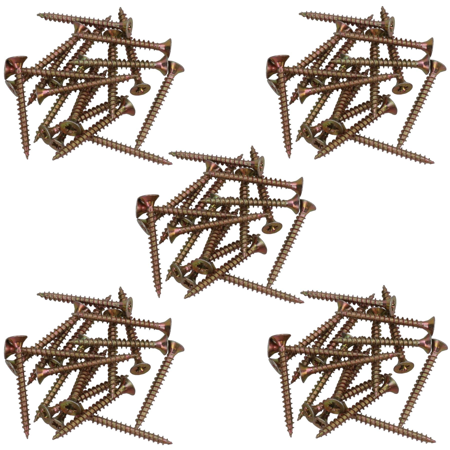 3.5mm x 35mm Countersunk Wood Chipboard Screw Fasteners PZ2 Drive