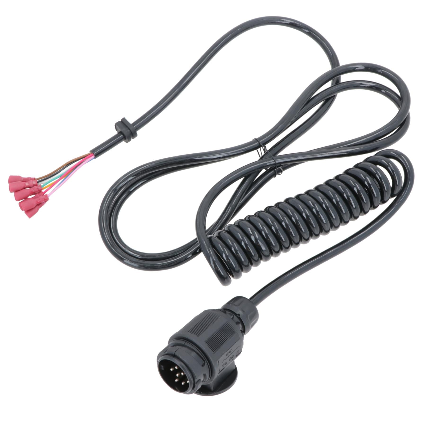 13 Pin Style Plug With Trailer Curly Extension Lead Cable 4 Metres For Ifor Williams