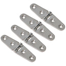 Polished Door Strap Hinge Stainless Steel 27mm x 103mm 316 Marine Cabin