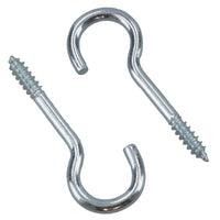 Screw Hook Fasteners Hangers Zinc Coated Finish 10mm Dia 35mm length