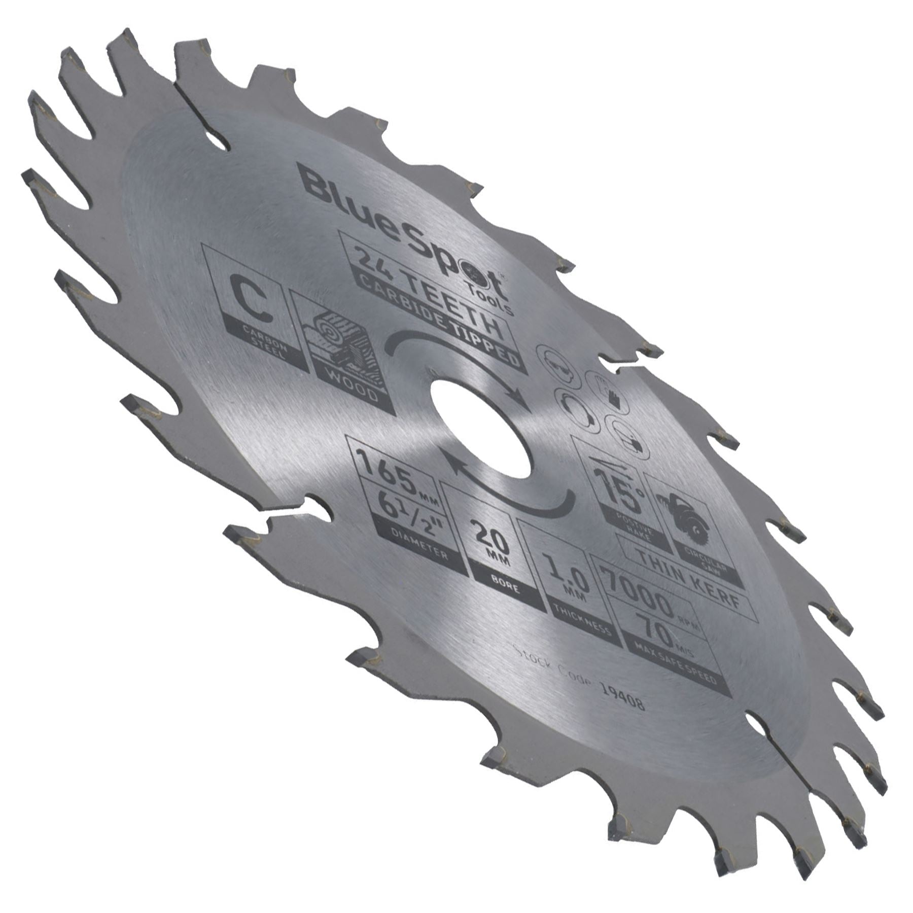 Circular Saw Blade 165mm x 16 / 20mm Mixed Teeth TCT Cutting Disc Wood