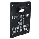 Trapped In a Bottle Opener Beer Cast Iron Sign Gift Garage Shed Bar Man Cave