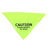Small/ Medium Yellow Respect My Space Warning Bandana for Dogs