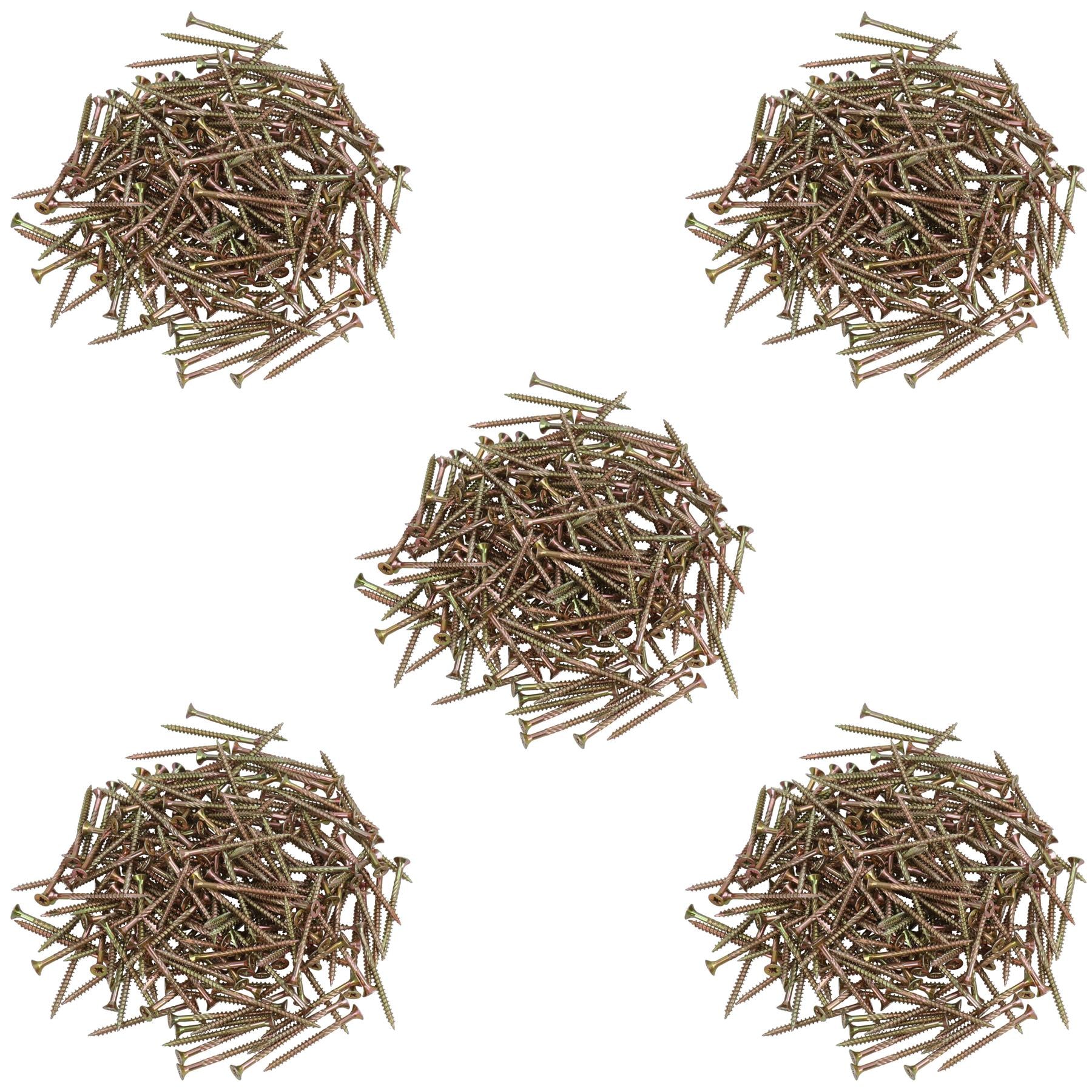 Countersunk Wood Screws 4.0 x 50mm Serrated Edge Prevent Splitting PZ2