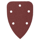 50 x Hook And Loop Detail Sanding Pads Discs 140mm Triangular 60 Grit Coarse