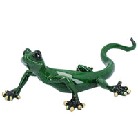 Green Gecko Lizard Resin Wall Shed Sculpture Statue Ornament House Full Set