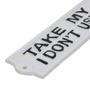 Take My Advice I Don't Use It Anyway Sign Cast Iron Plaque Wall House Garden