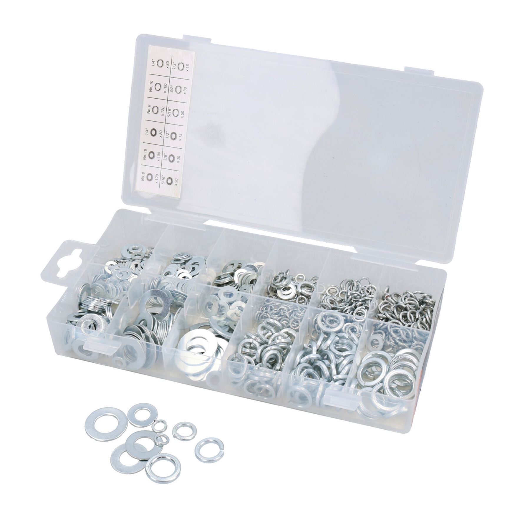 Assorted Flat and Spring Washer Assortment Set Metric + Imperial 790pc ...