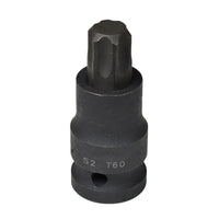 T60 x 53mm 1/2" Drive Short Impact Impacted Torx / Star Male Socket