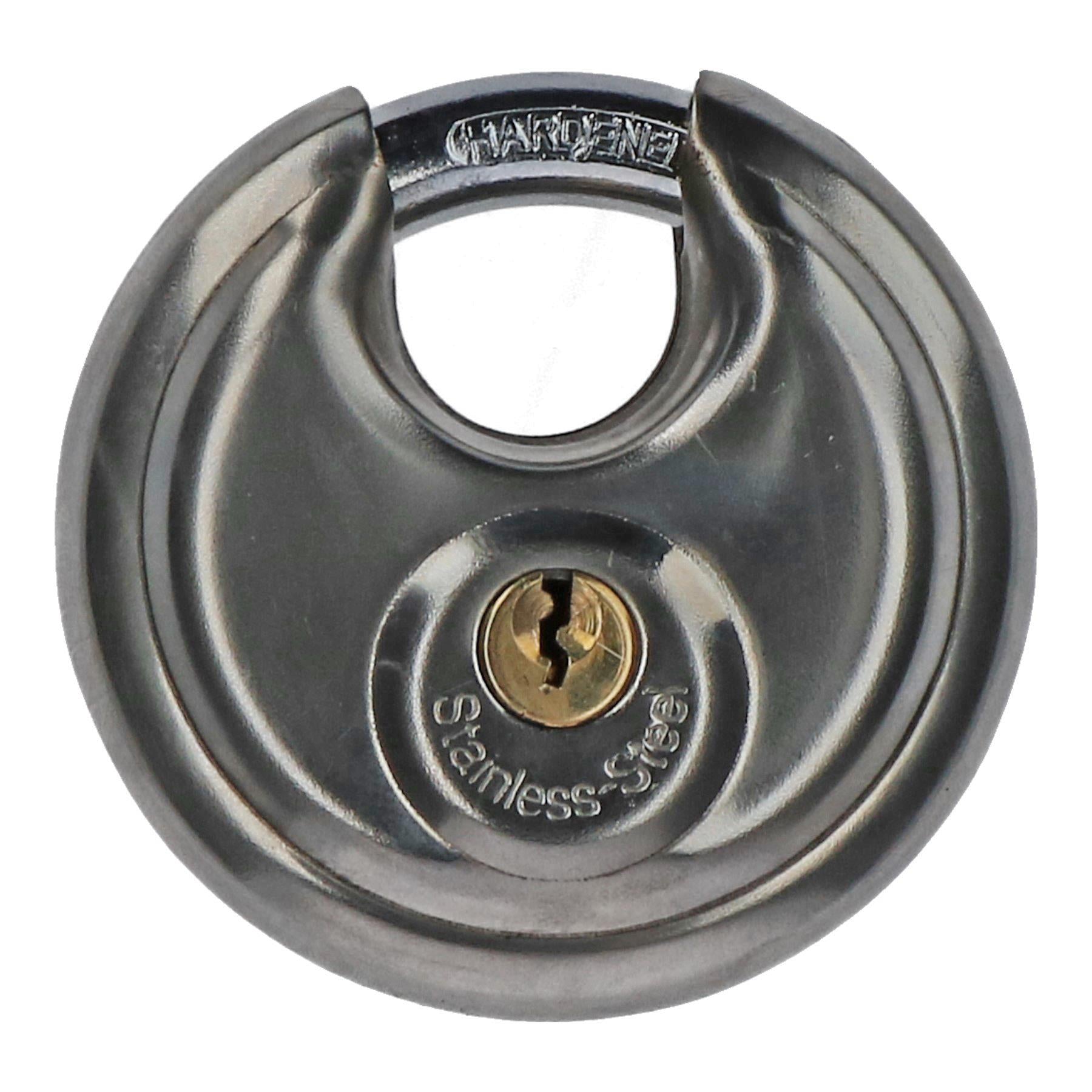 70mm Disc Padlock Security Shed Gate Lock Round Circle Steel Brass Lock