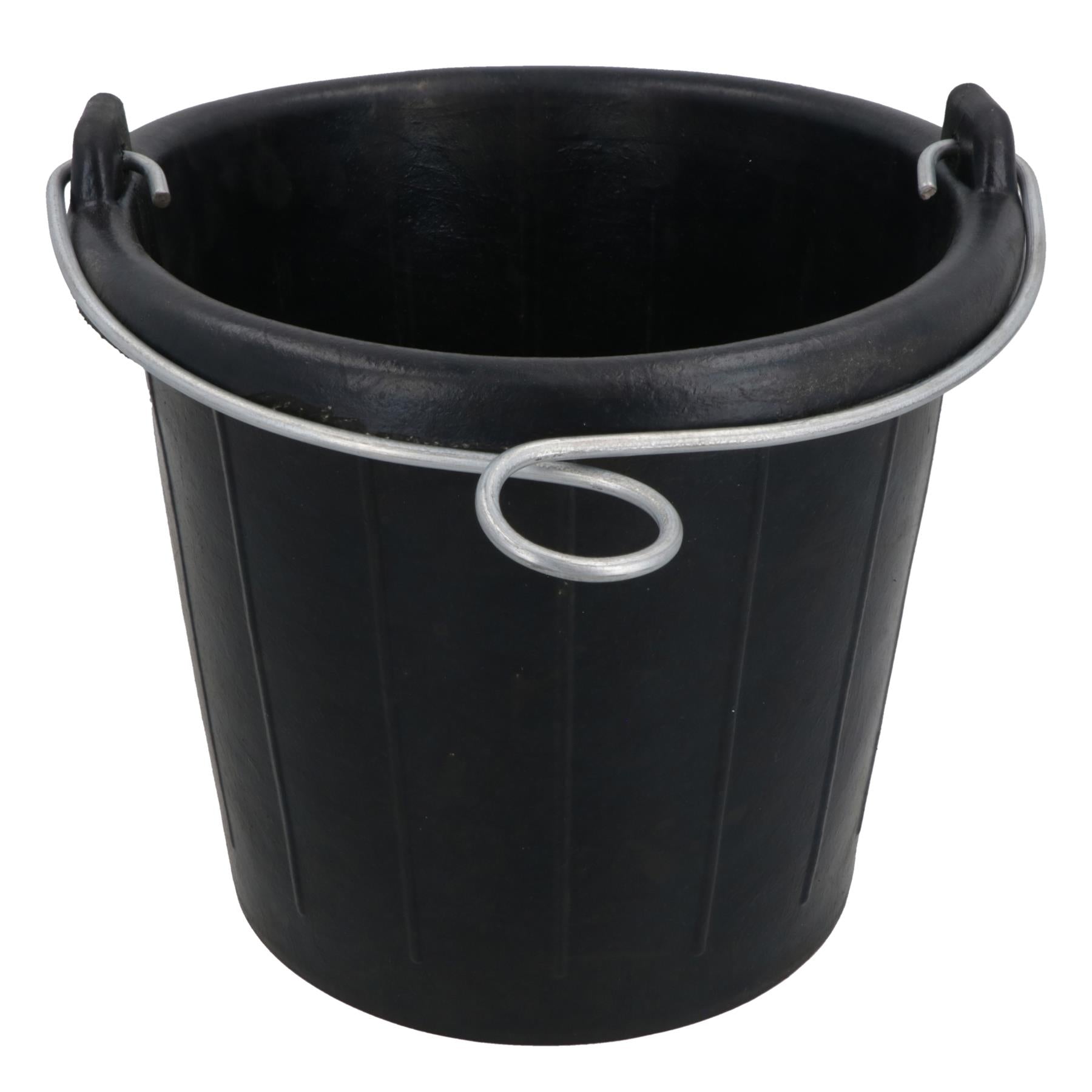 Tough Rubber Bucket Flexible Traditional Thick Rubber 7.5L with Rope Eye Boat