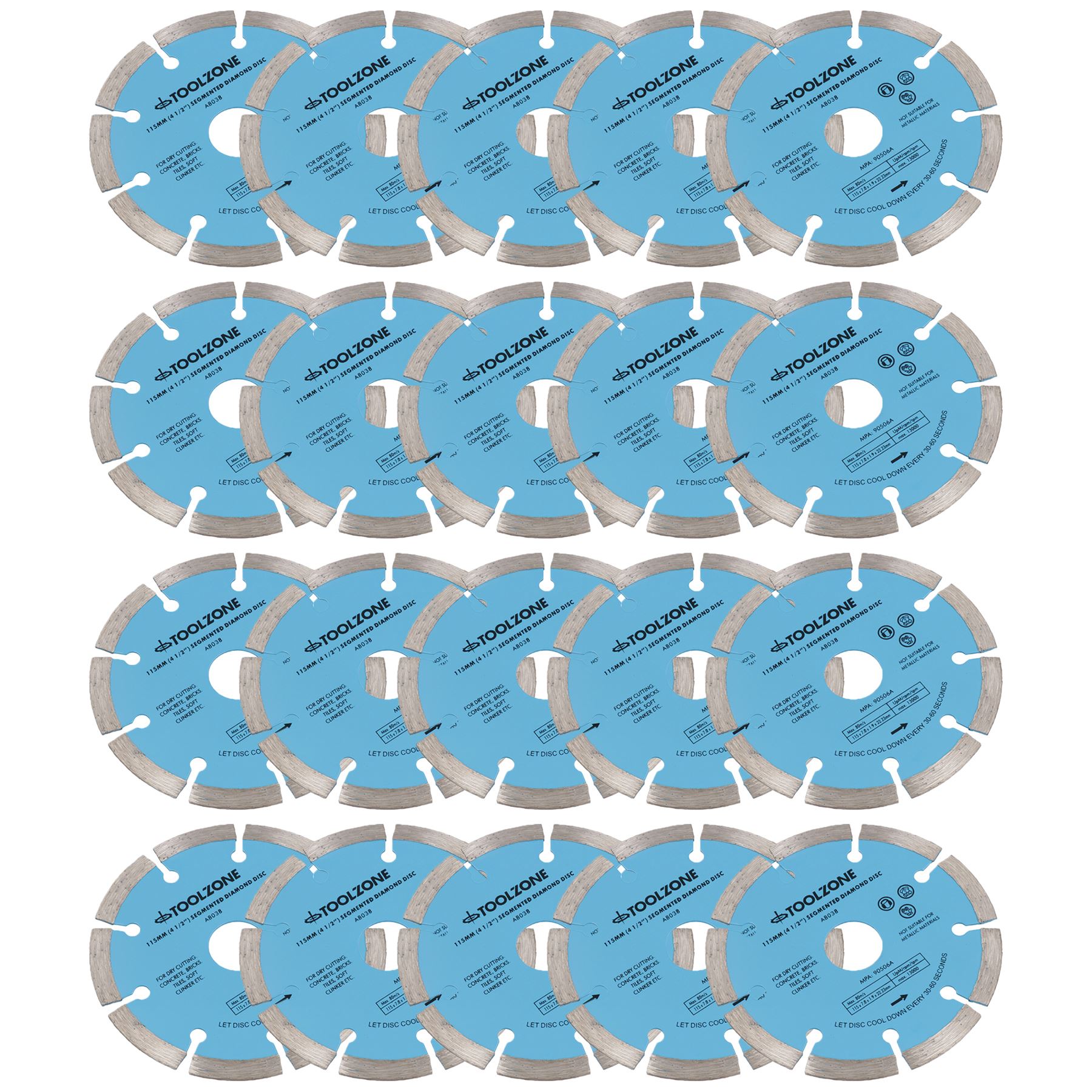 115mm 4-1/2in Segmented Diamond Cutting Disc Blade Stone Brick Angle Grinder