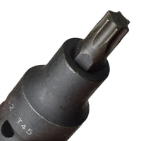 T45 x 53mm 1/2" Drive Short Impact Impacted Torx / Star Male Socket