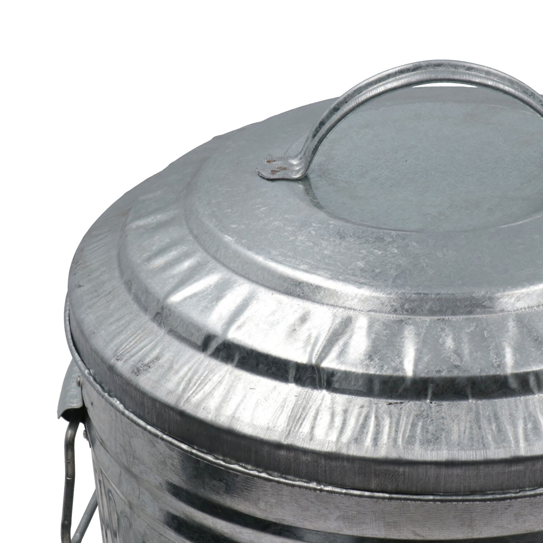 15L Galvanised Midi Bin Stainless Steel Kitchen Bathroom House Rubbish Dustbin