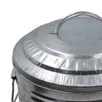 15L Galvanised Midi Bin Stainless Steel Kitchen Bathroom House Rubbish Dustbin