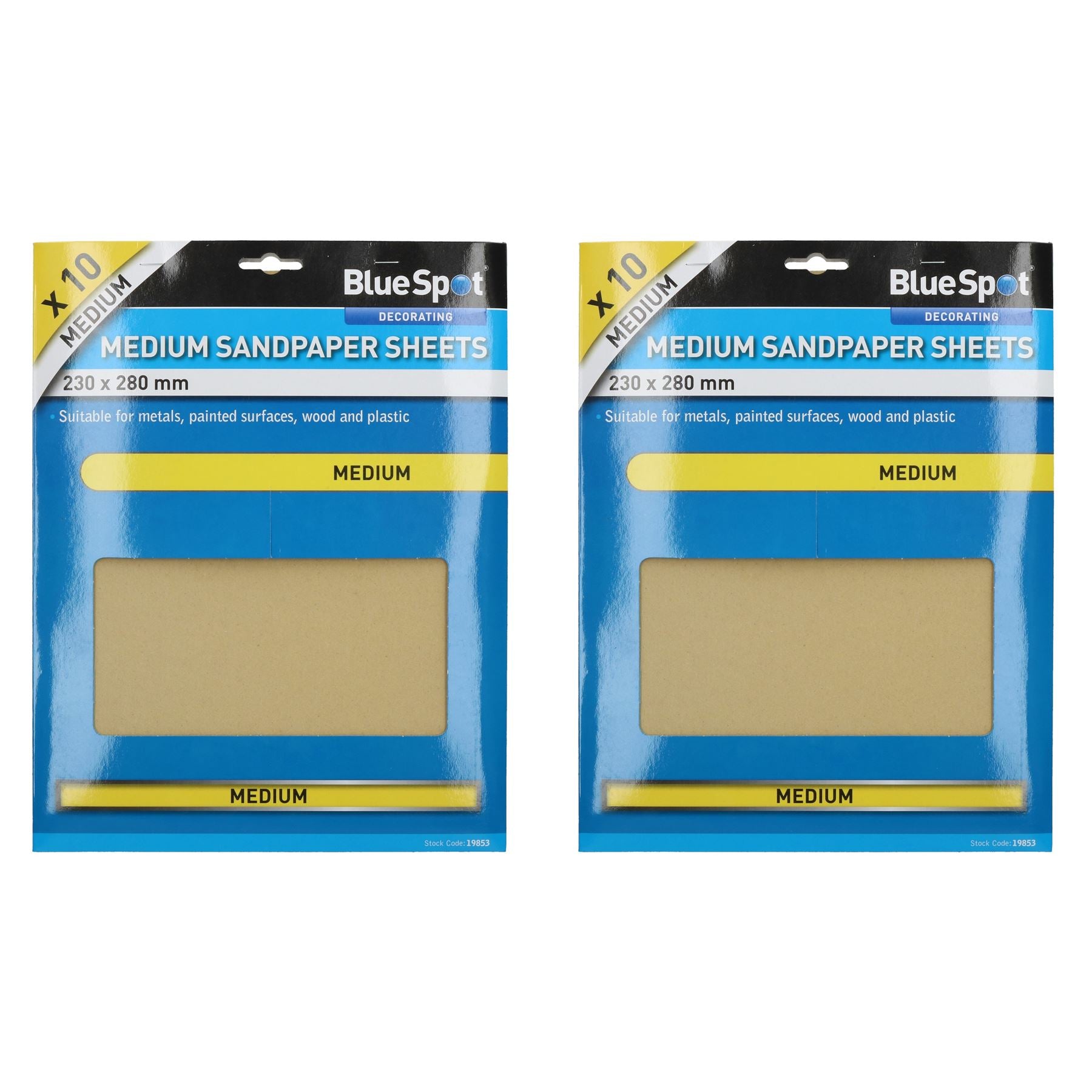 20pc Assorted Sandpaper Sanding Sheets for Metal Wood Plastic Medium 100 Grit