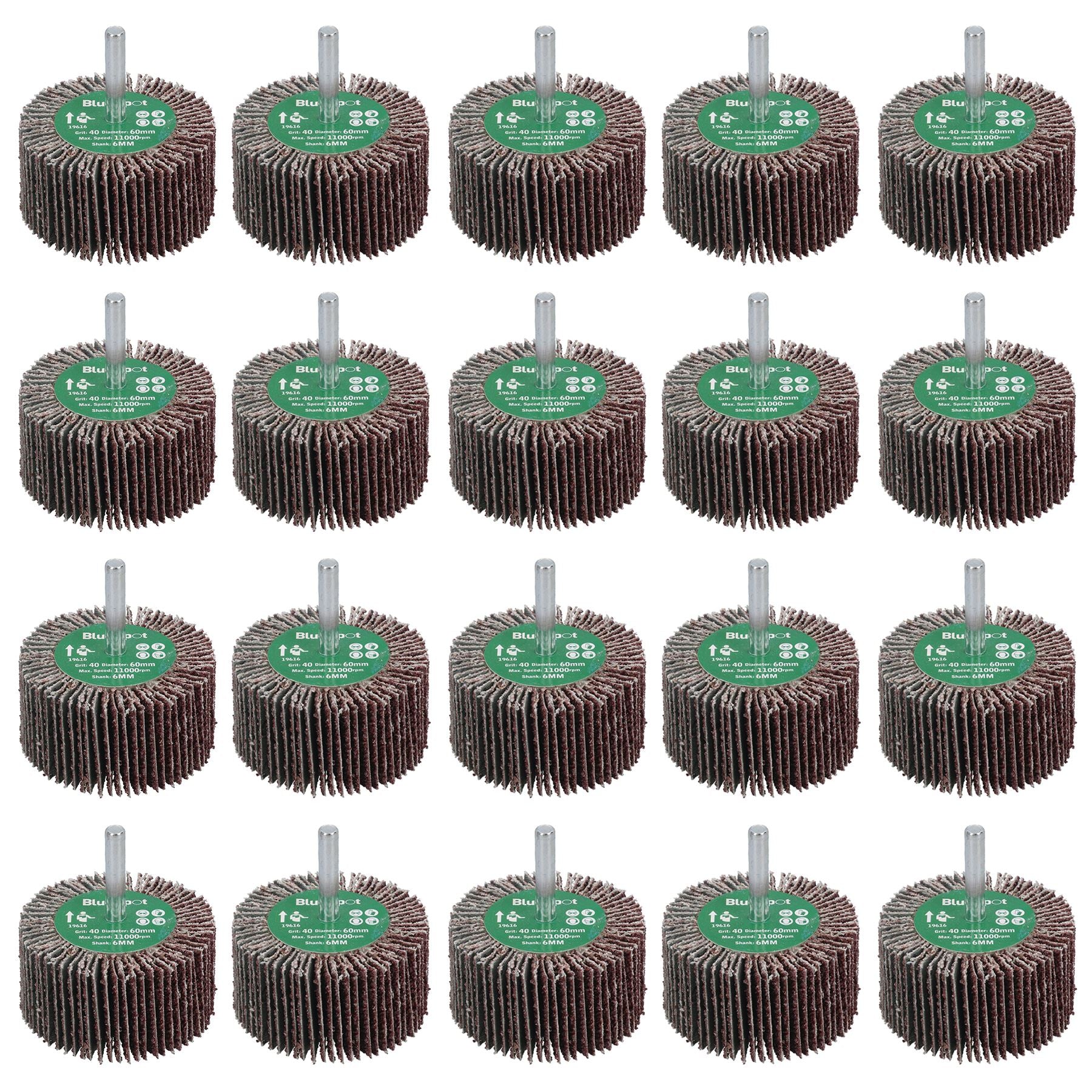 60mm Flap Wheel Disc Abrasive Sanding Pads For Drills 6mm Shank