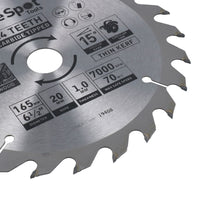 Circular Saw Blade 165mm x 16 / 20mm Mixed Teeth TCT Cutting Disc Wood