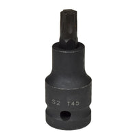T45 x 53mm 1/2" Drive Short Impact Impacted Torx / Star Male Socket