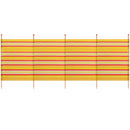 5 Pole Windbreak Beach Shelter 1.2m by 2.8m Screen Privacy Yellow Stripe