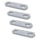 M12 U-Bolt Plate 61mm to 85mm Internal Width Thick Galvanised N-Bolt Backing