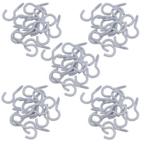 Screw Hook Fasteners Hangers White Plastic Finish 10mm Dia 30mm length