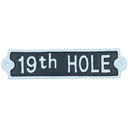 19th Hole Cast Iron Sign Plaque Wall Door Fence Post House Garden Yard Bar Pub