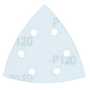 Hook Loop Delta Sanding Abrasive Discs Pads 93mm Triangle 120 Grit Fine 50pc