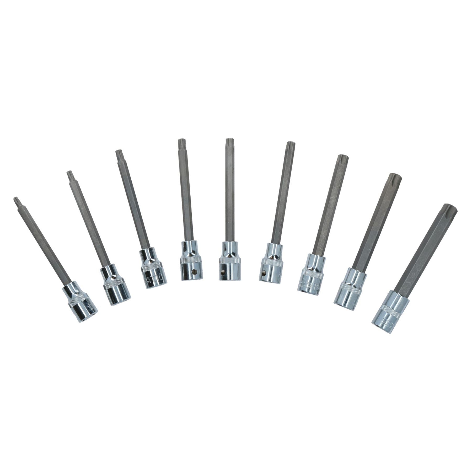 1/2" Drive Male + Female Short Long Torx E Sockets T27 – T70 E10 – E24 18pc