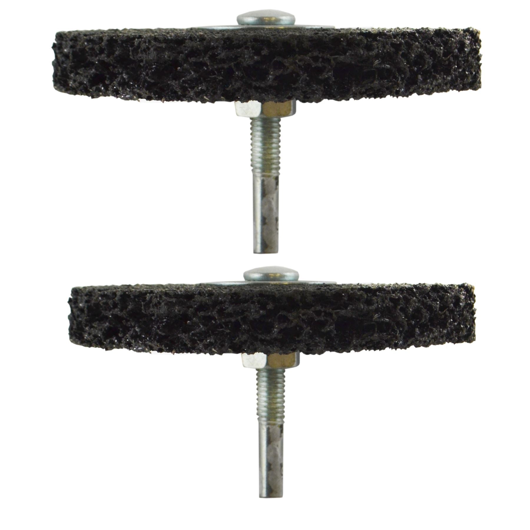 2 x 100mm Clean And Strip Disc Rust Paint Welding Spatter Removal 6mm Shank