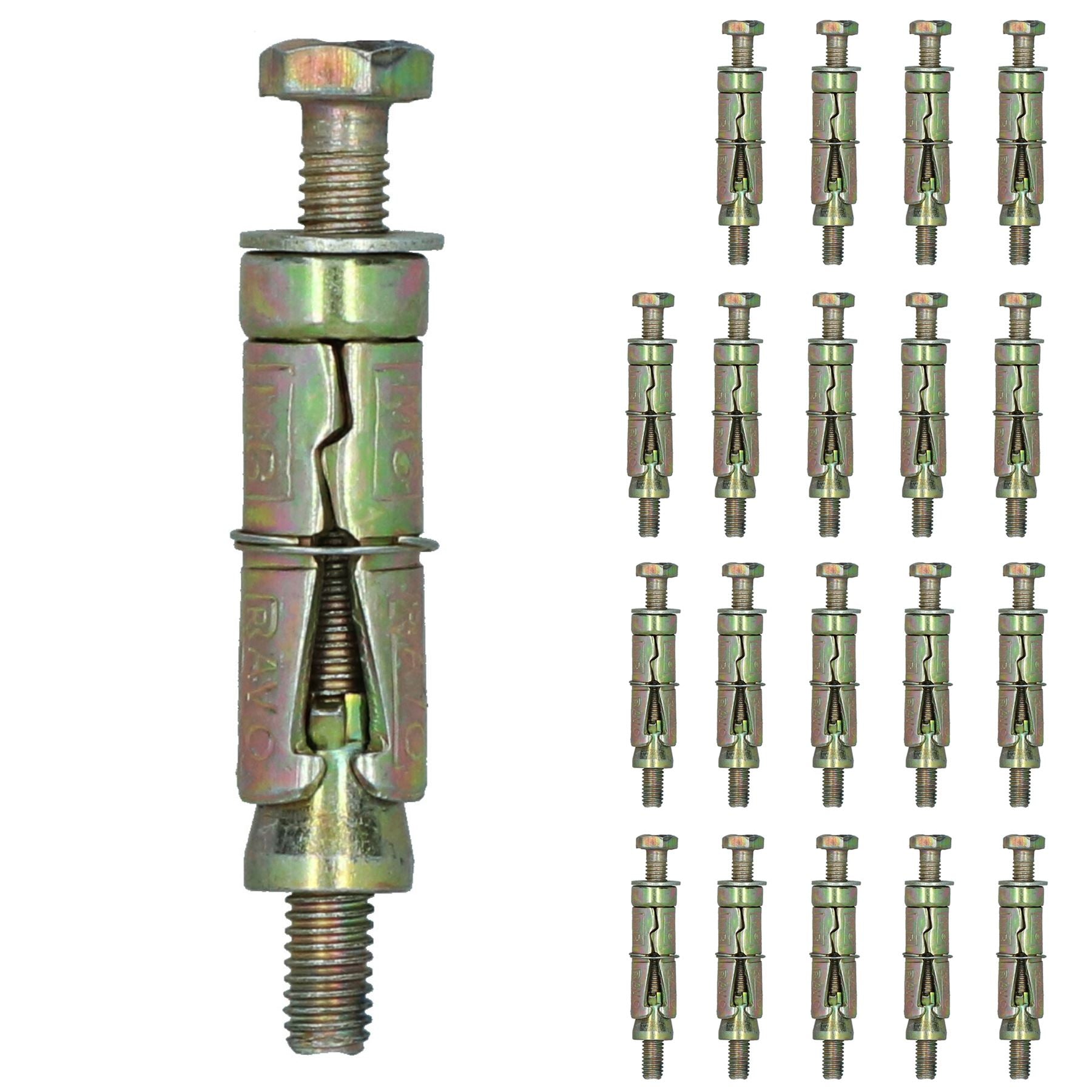 M6 6mm x 60mm Expansion Rawl Bolt for Masonry Sleeve Anchors Fastener