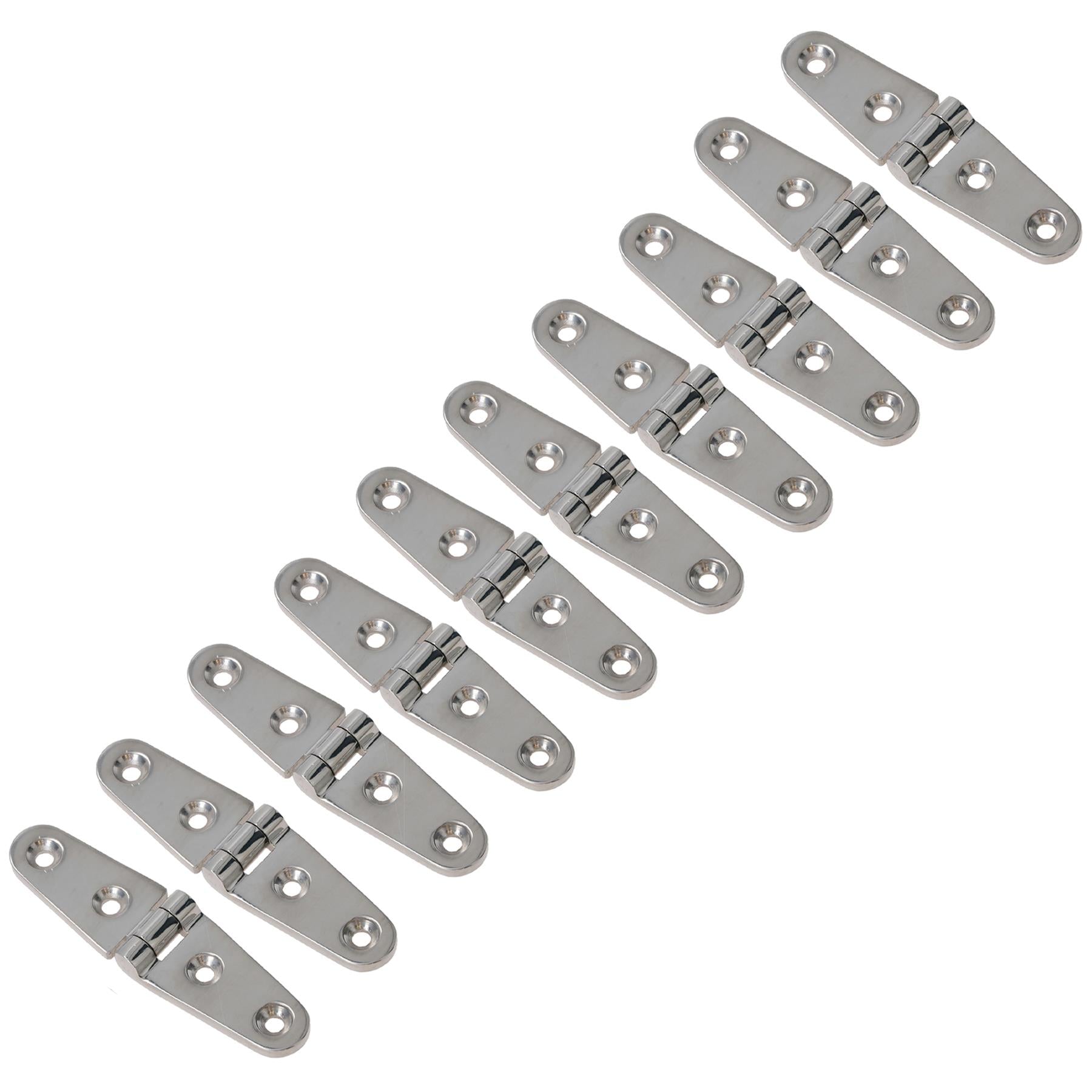 Polished Door Strap Hinge Stainless Steel 27mm x 103mm 316 Marine Cabin