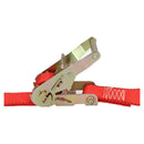 Red Ratchet Strap Tie Down Trailer 5m Hook Cargo Strap 750kg Lashing x 2 (Pair)