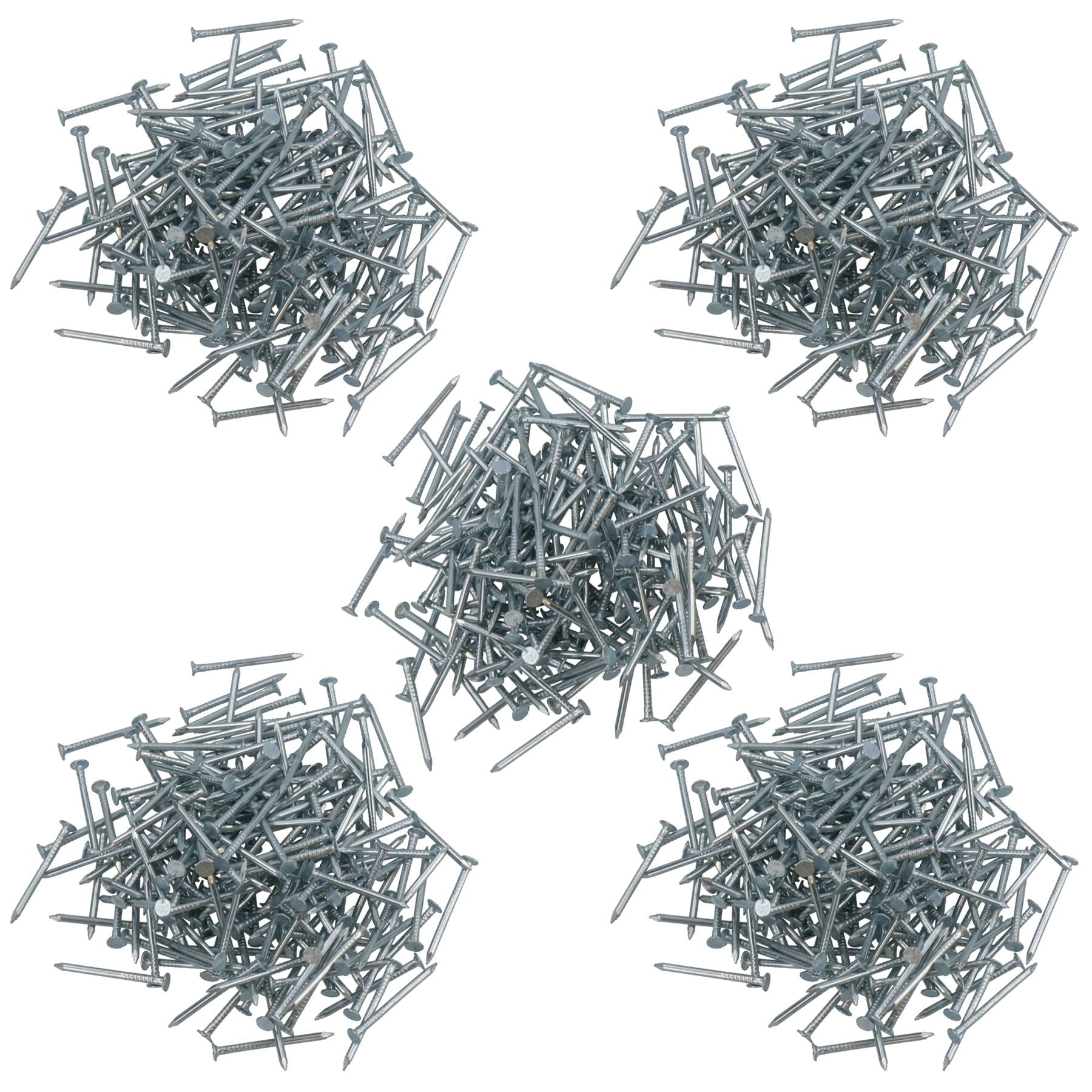 1.3mm x 19mm Round Headed Wire Nails Zinc Plated For Timber Wood Building