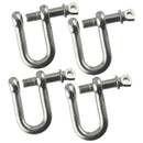 D Shackle Dee Link M6 - M12 Galvanised Steel Lifting Towing Rigging Pin Loop