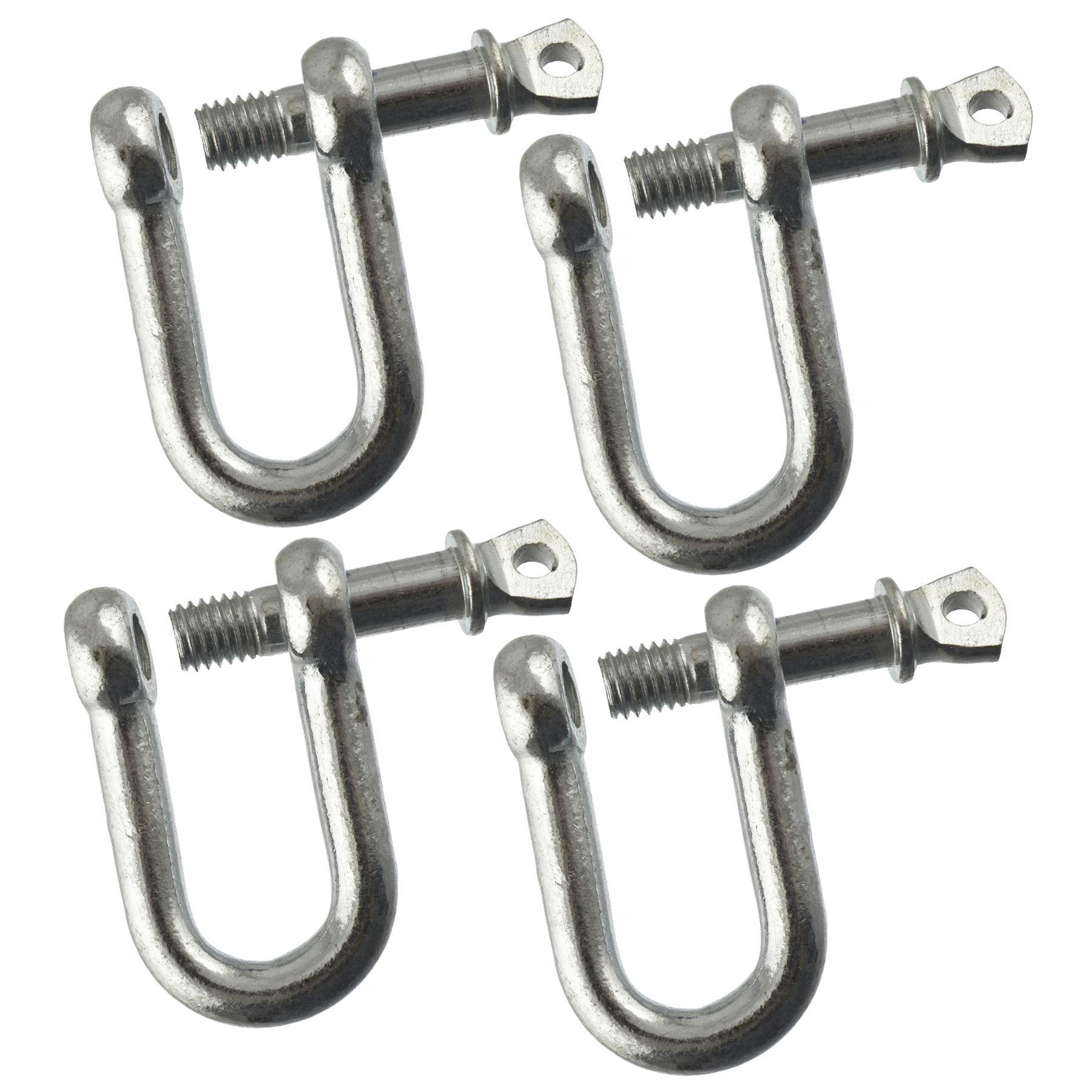 D Shackle Dee Link M6 - M12 Galvanised Steel Lifting Towing Rigging Pin Loop