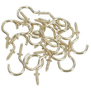1 Inch / 25mm Cup Hook Screws Picture Curtain Hangers Fasteners Brass Coated