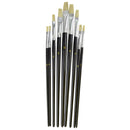 9pc Flat Artist Paint Brush / Model Making / Pictures / Washable TE730