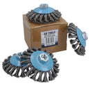 4" Twist Knot Bevel Wire Brush Rust Paint Removal for 4-1/2” Angle Grinders
