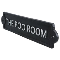 The Poo Room Toilet Cast Iron Sign Plaque Wall Door House Cafe Shop Pub Bar