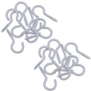 Screw Hook Fasteners Hangers White Plastic Finish 14mm Dia 40mm length