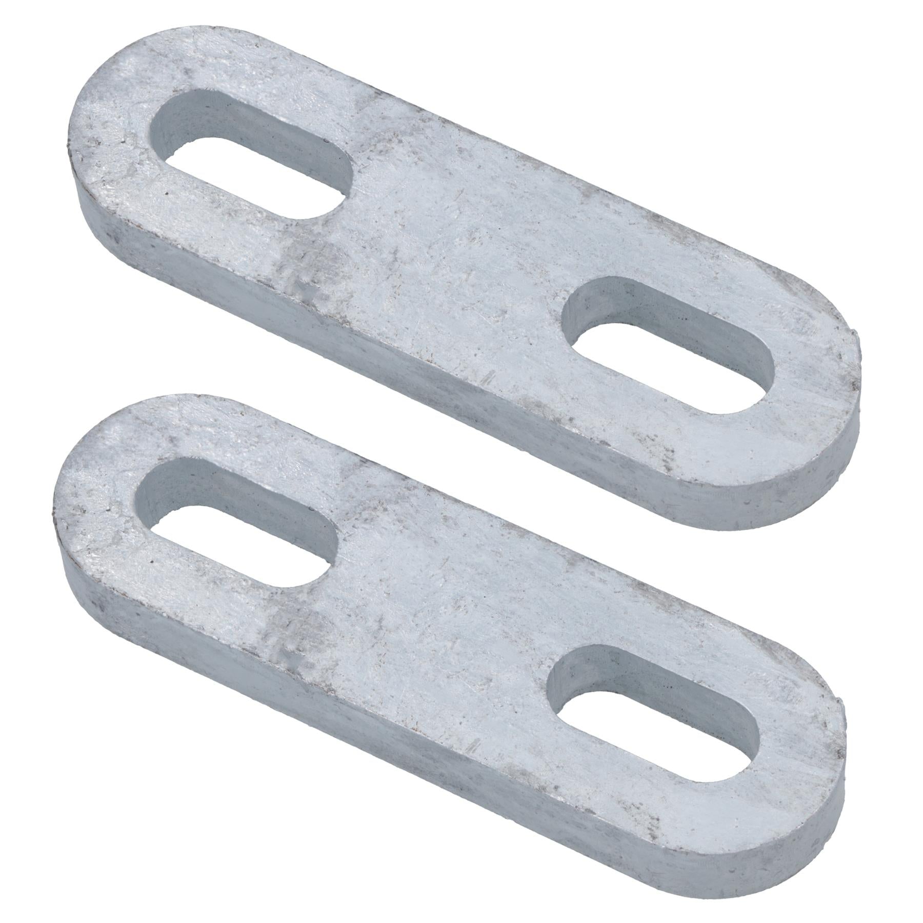M10 U-Bolt Plate 31mm to 59mm Internal Width Thick Galvanised N-Bolt Backing