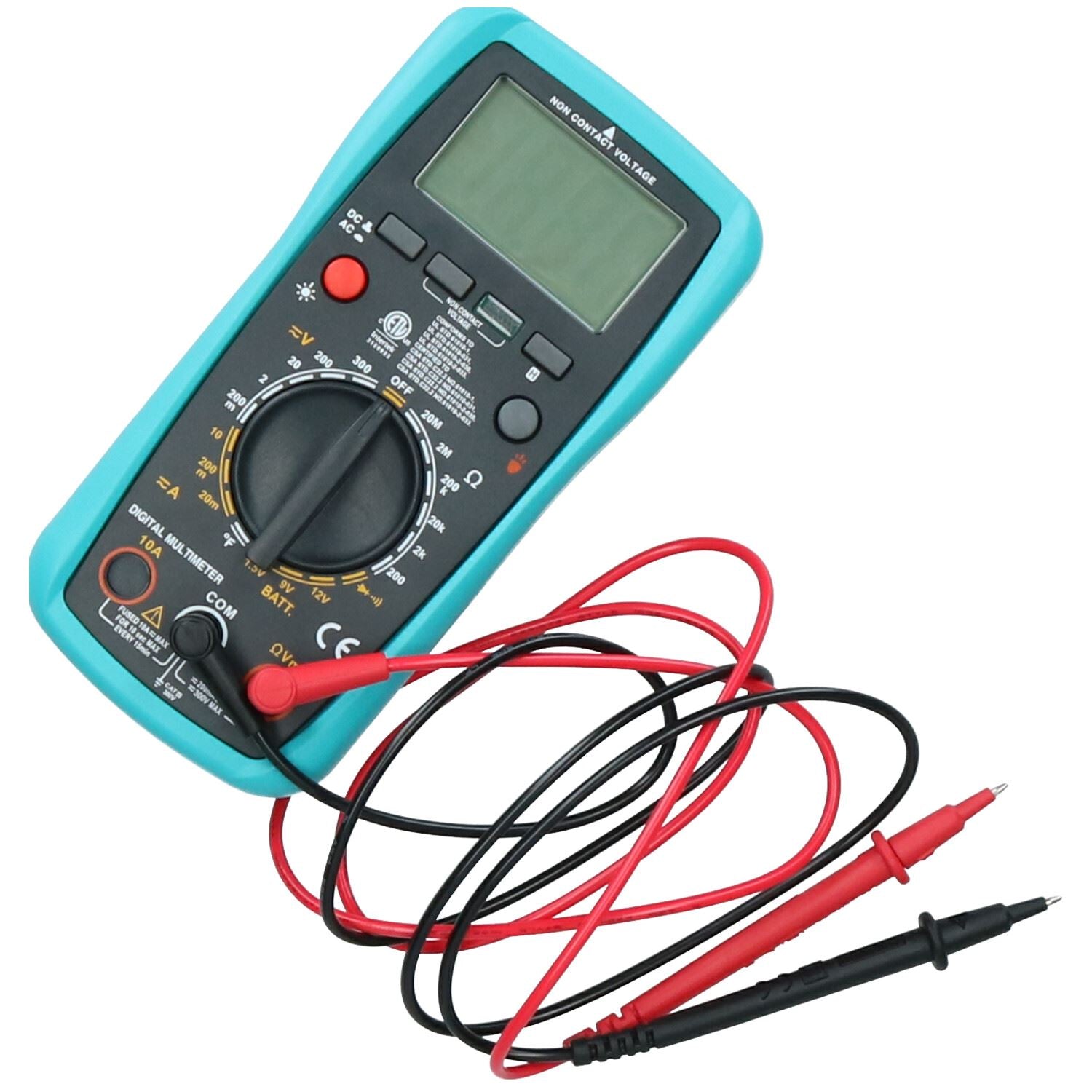 Digital Multimeter with LED light Voltmeter Ohm Battery Tester Ammeter LCD